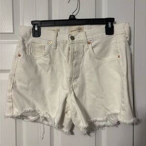 Universal Thread White Frayed Hem Denim Shorts